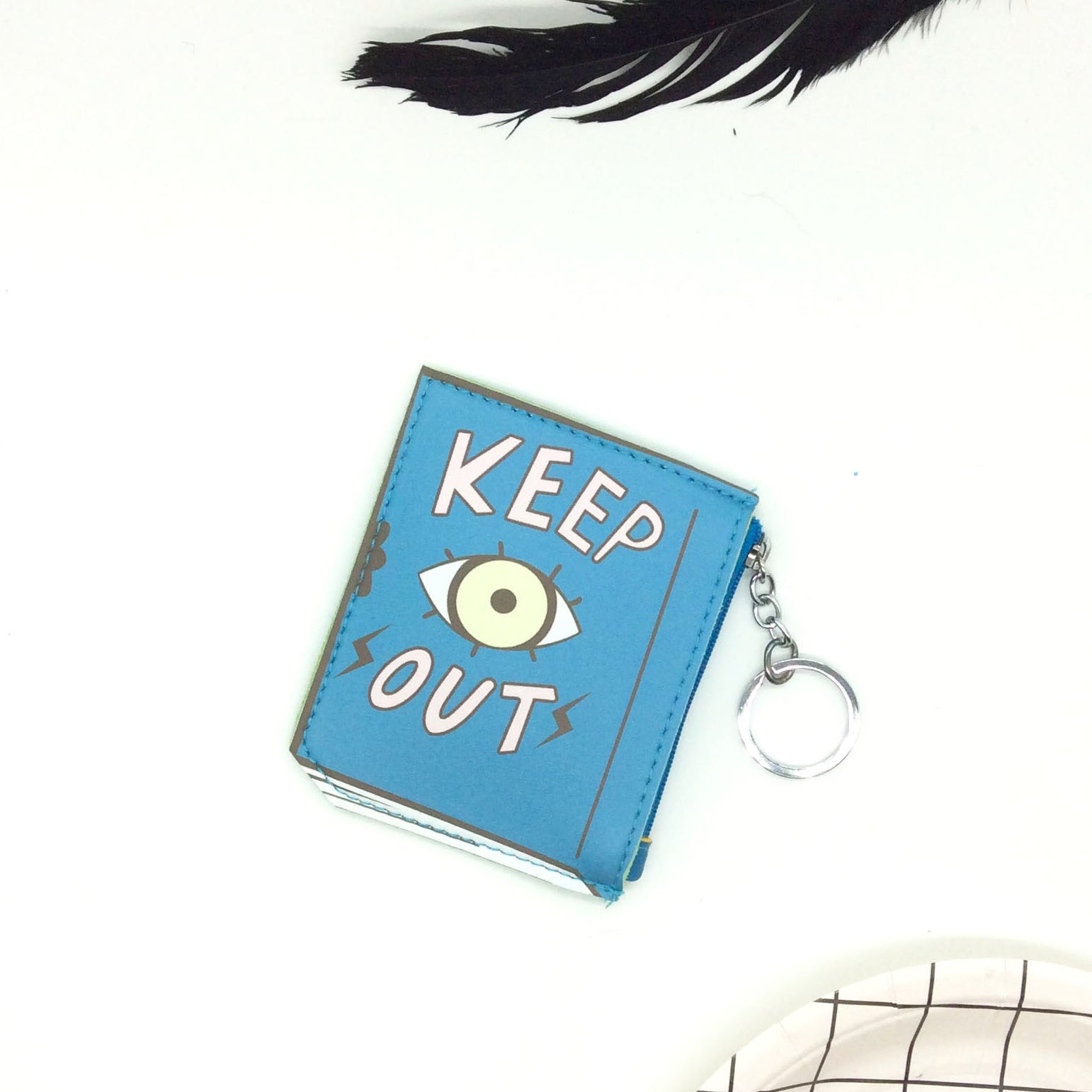 Wholesale PU Cute Chips Swan Diamond Mini Coin Purse Keychain