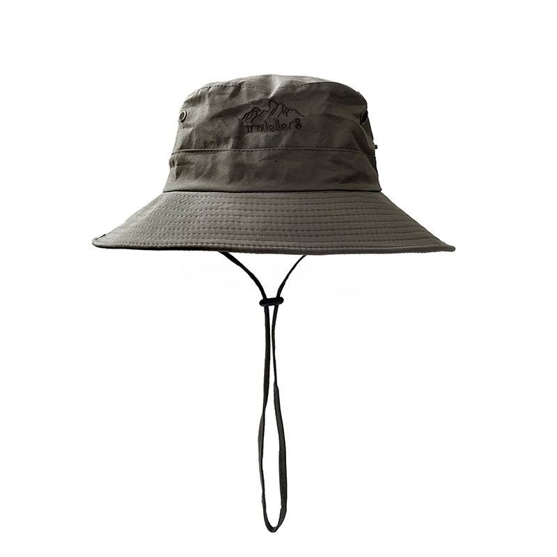 Wholesale Cotton Letters Embroidery Sunshade Bucket Hat