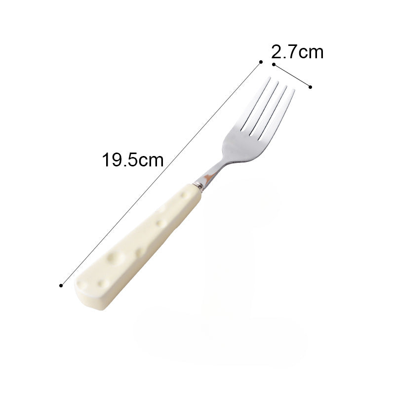 Wholesale Ceramic Cheese Handle Stainless Steel Knife, Fork, Spoon