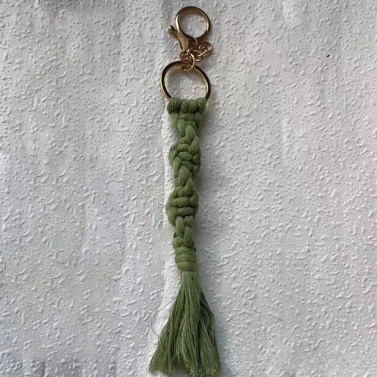 Wholesale Hand Woven Cotton Thread Keychain