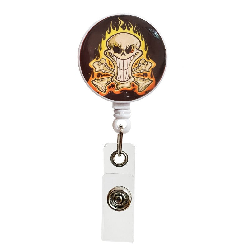 Wholesale Crystal Glass Skull Telescopic Keychain