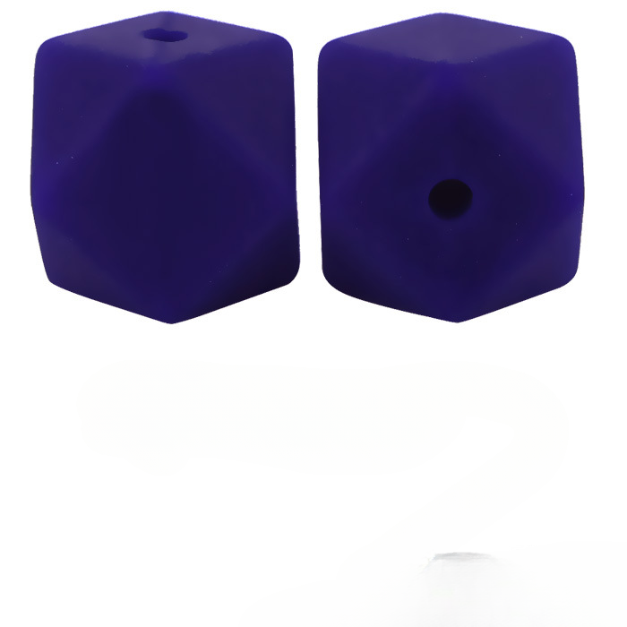 Al por mayor 100 piezas de 100 piezas de 17 mm de silicona hexagon baby theether cuentas