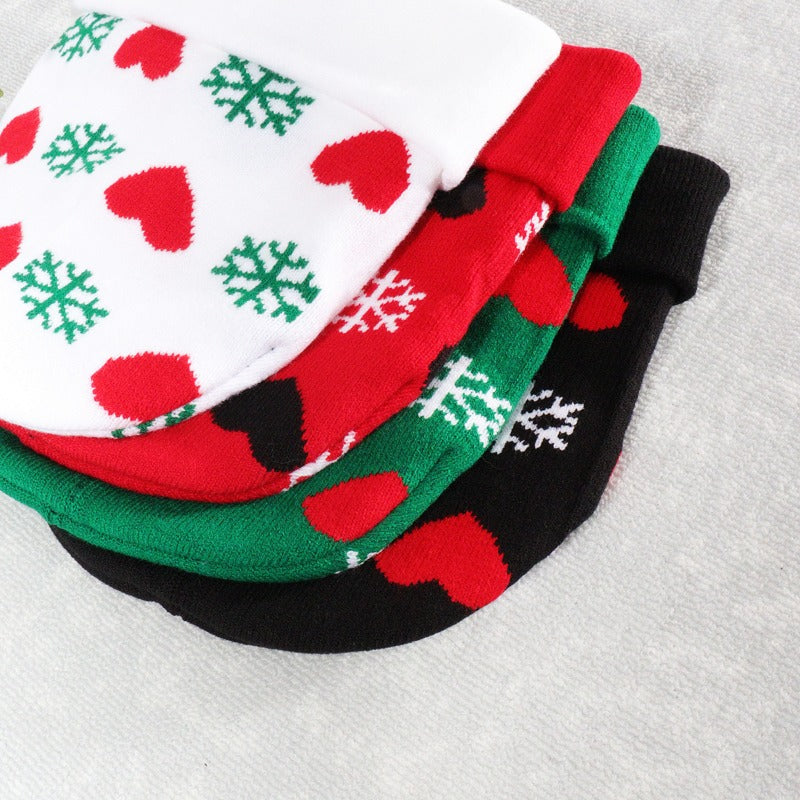 Wholesale Autumn and Winter Jacquard Hats Snowflake Love Christmas Woolen Hat