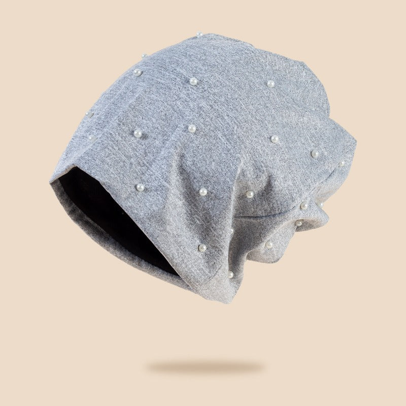 Wholesale Pearl Hot Diamond Polyester Pullover Hat