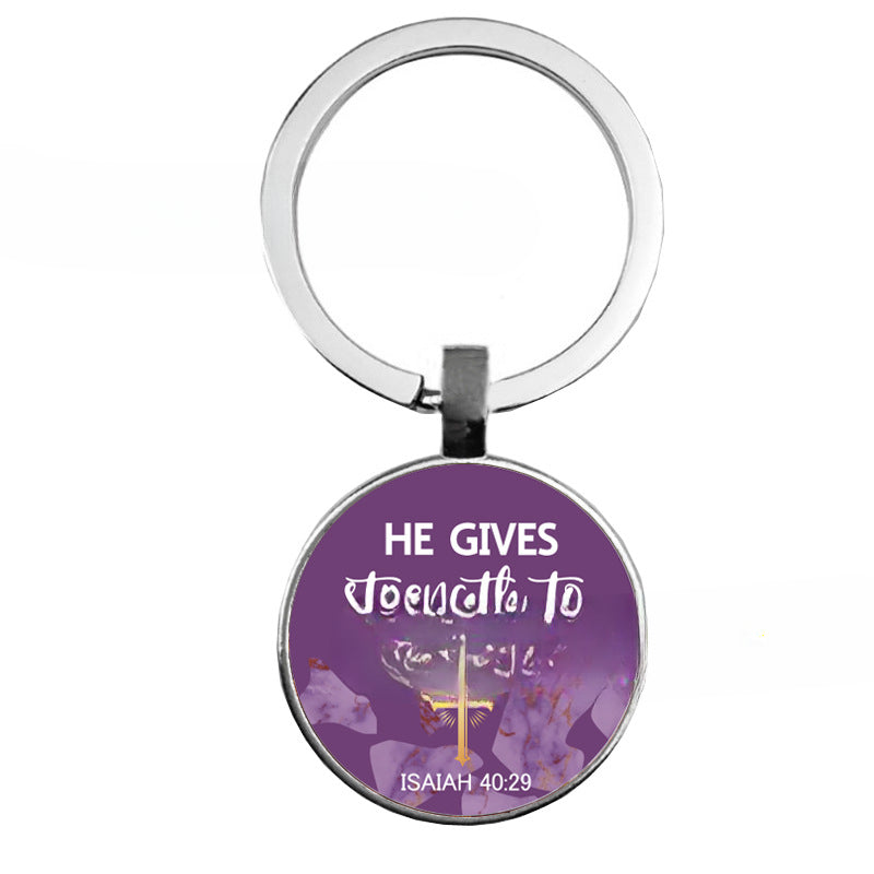 Wholesale ABOND THE BLESSINGS Time Gem Alloy Keychains