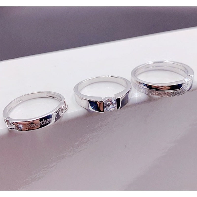 Wholesale 10pcs Simple Light Luxury Fashion Geometric Zircon Ring