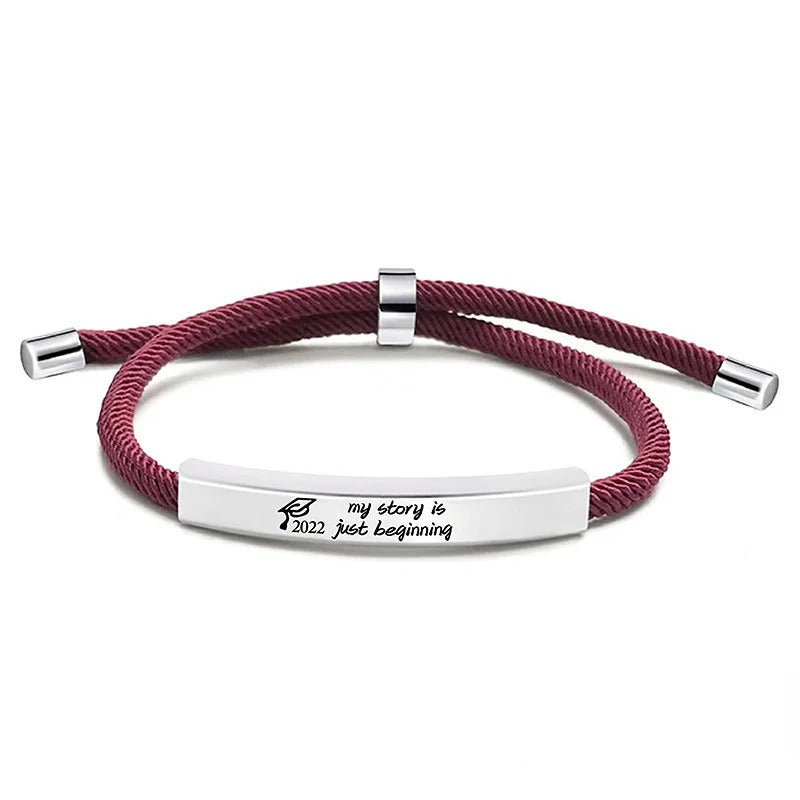 Venta al por mayor pulsera de acero inoxidable de graduación