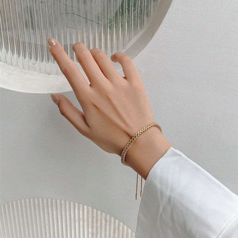 Wholesale Pull Braided Titanium Steel Bracelet