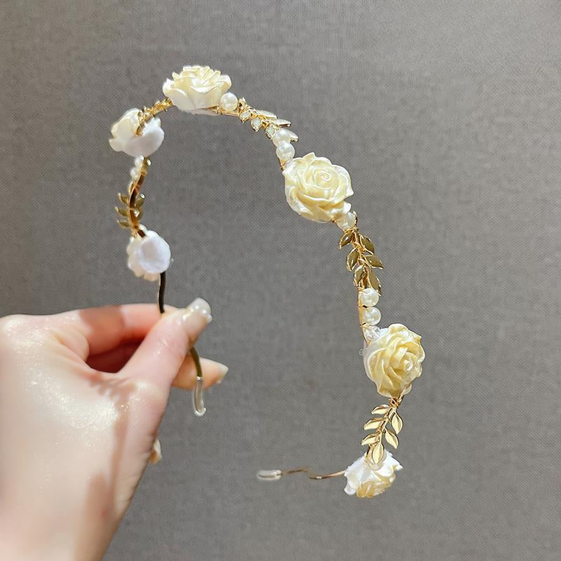 Wholesale Rose Pearl Vintage Hair Hoops