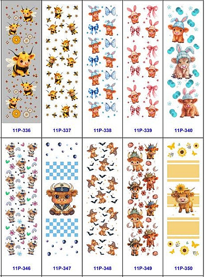 Wholesale 16pcsves Multiple Style Calf Pen & Bookmark Stickers