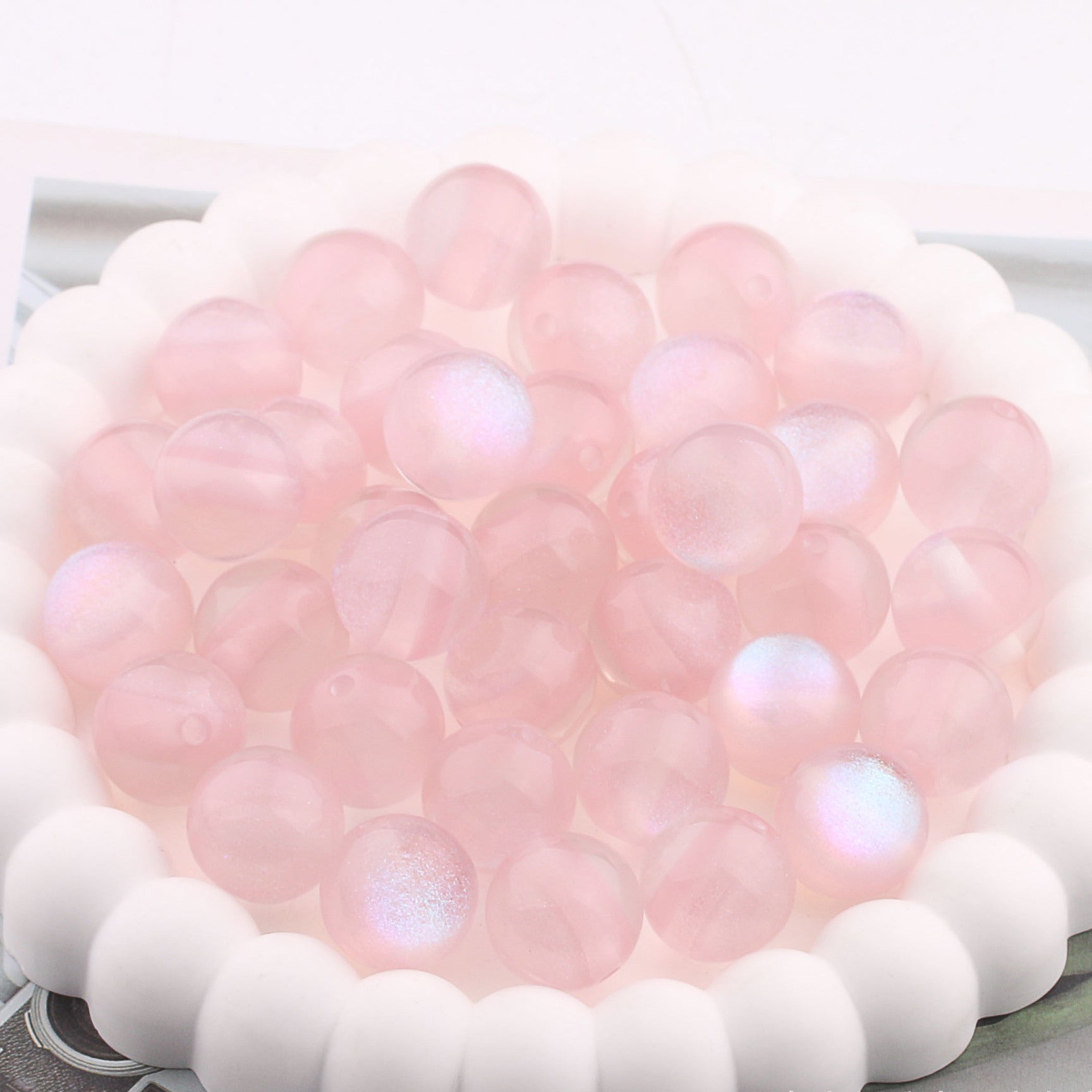 Wholesale 200PCS Colorful Straight Hole Resin Balls