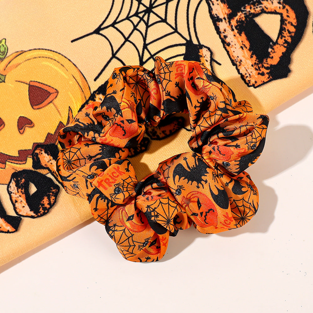 Wholesale Halloween Large Intestine Hair Ring, Pumpkin Skull, Personality Holiday Hair Accessories