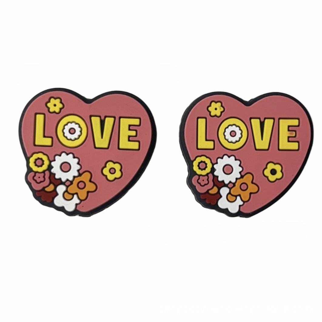 Wholesale 10PCS Anti-War Series Love and Peace DIY Silicone Beads