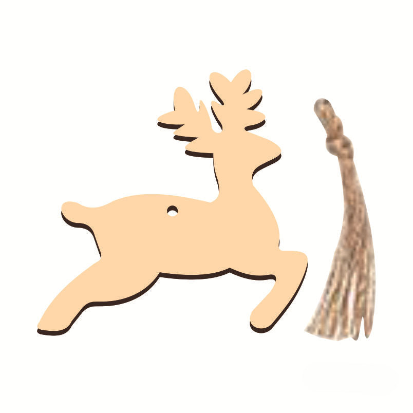 Wholesale Creative Christmas Wood Chip Pendants