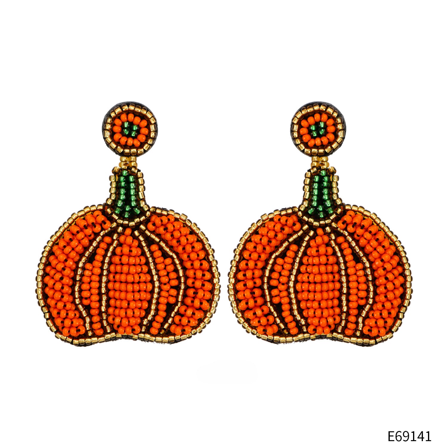 Wholesale Niche Retro Pumpkin Beads Earrings