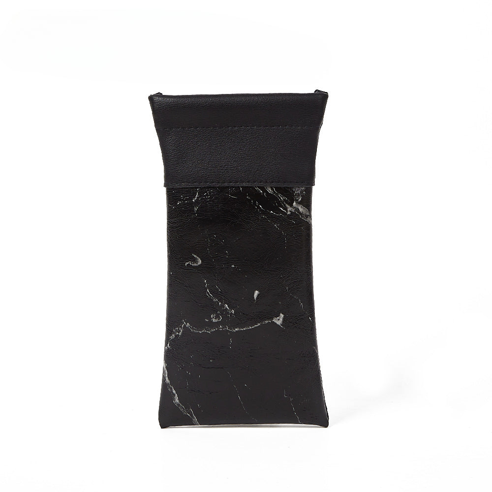 Wholesale Waterproof PU Leather Marble Patterned Eyeglass Bags for Storage