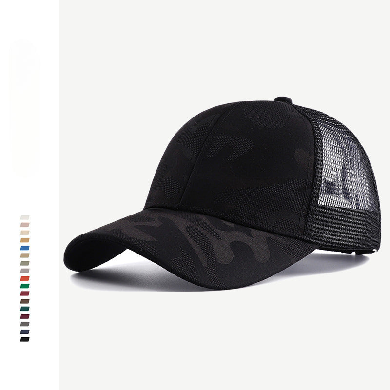 Wholesale Versatile Camouflage Sports Breathable Mesh Hard Top Baseball Cap