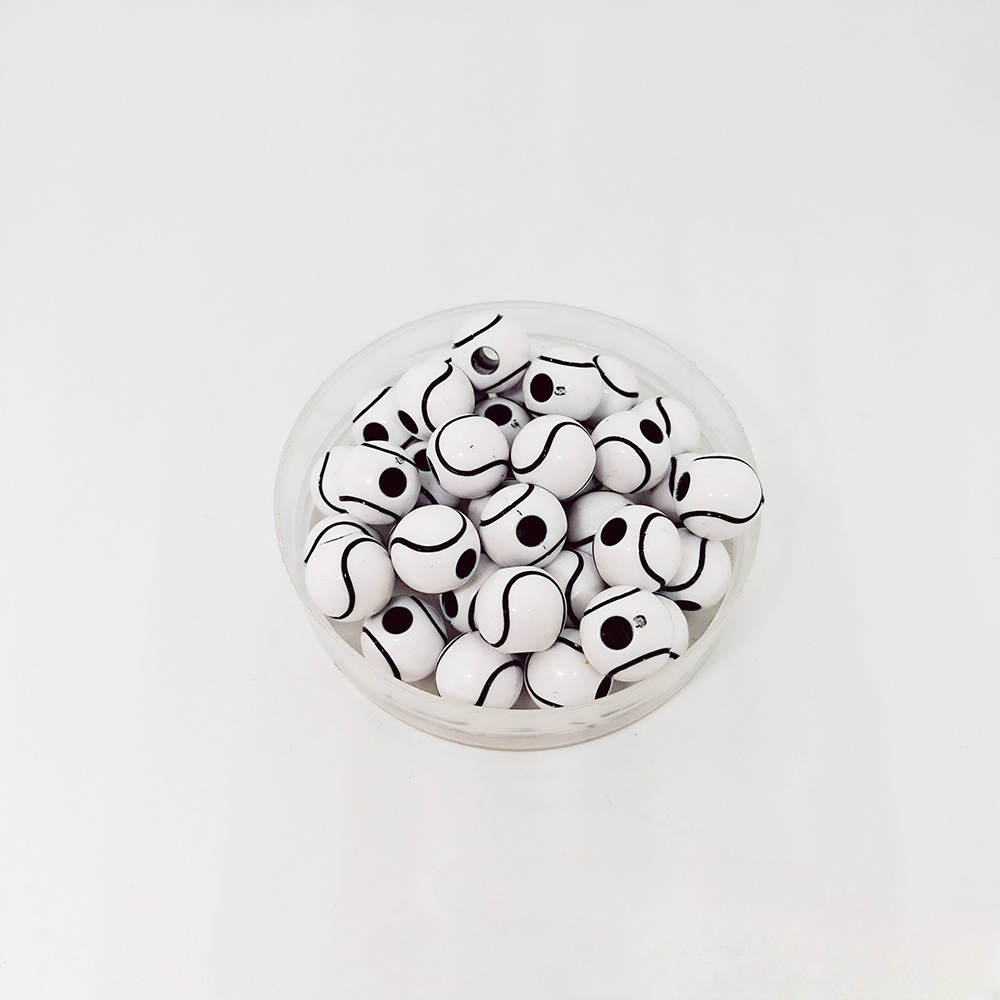 Cuentas de agujero recto de tenis deportivo acrílico al por mayor