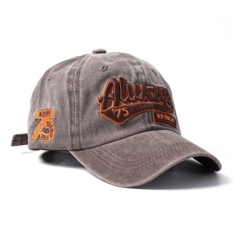 Wholesale Washed Distressed Letters Embroidered Outdoor Baseball Cap