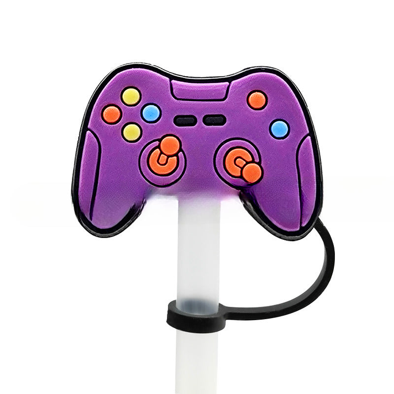 Wholesale 10pcs Game Style Straw Cap Silicone Dust Plug Cute Anime Party Casual Decorations