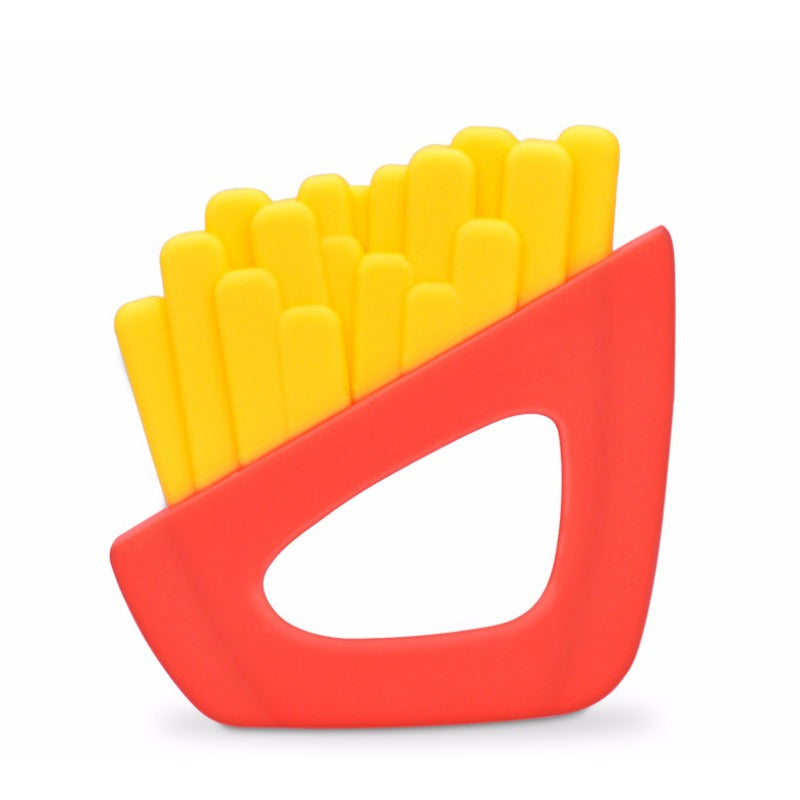 Wholesale French Fries Baby Teether Food Grade Silicone Soothing Molar Stick