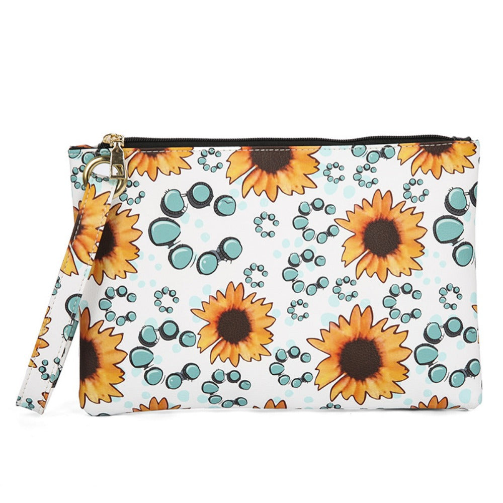 Wholesale Western Style Sunflower Small Square Clutch Bag