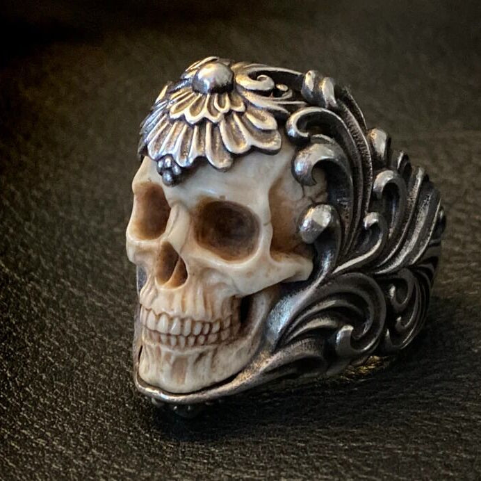 Wholesale Halloween Titanium Steel Hollow Men's Ring
