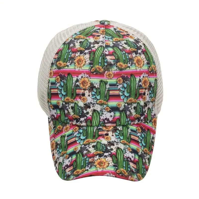 Wholesale Cross Ponytail Western Style Polyester Baseball Cap