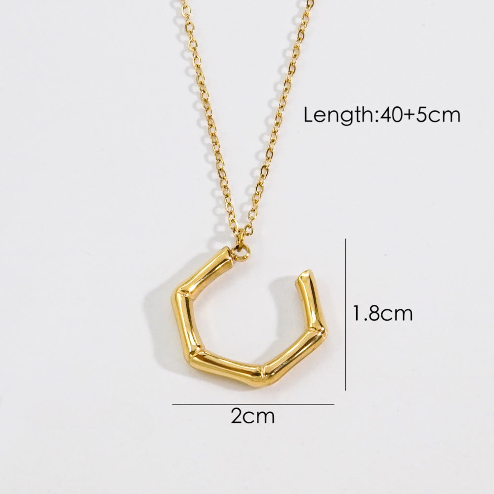 Wholesale Stainless Steel Rhodochrosite Tianhe Stone White Shell Green Diamond Inlaid Necklaces