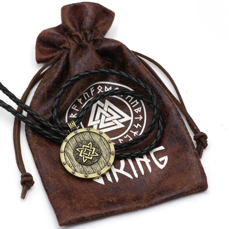 Wholesale Nordic Norse Mythology Viking Slavic Double-sided Men's Necklaces