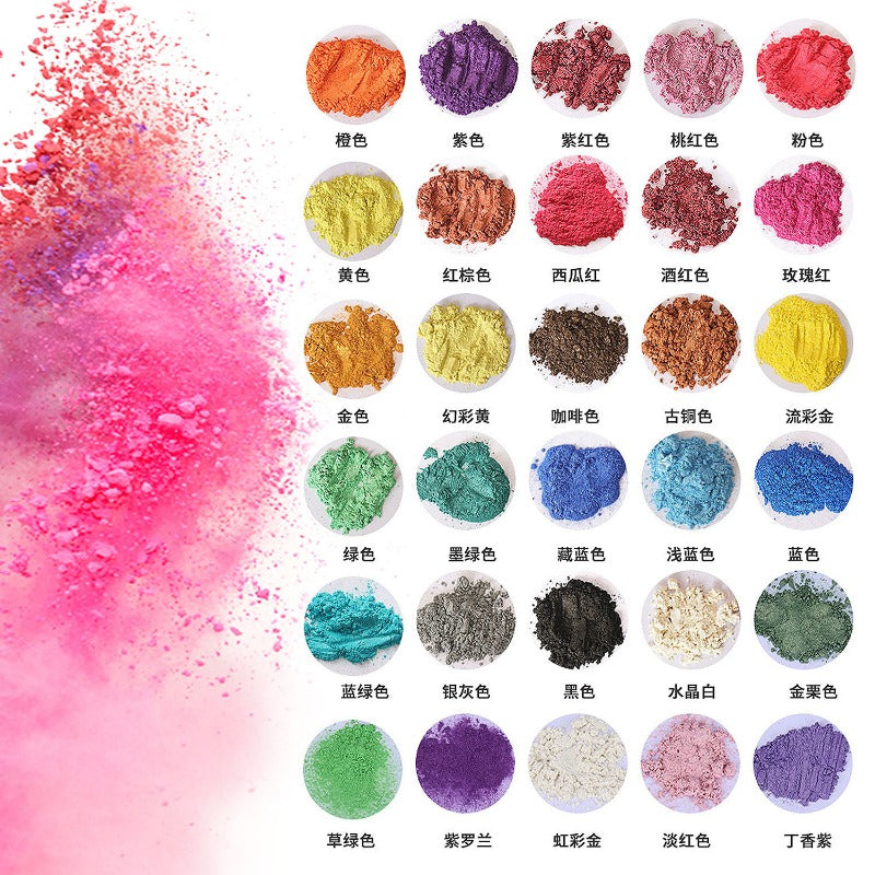 Wholesale Color Mixing DIY Slime Mica Pearl Powder 10g Self standing Bag DIY Powder