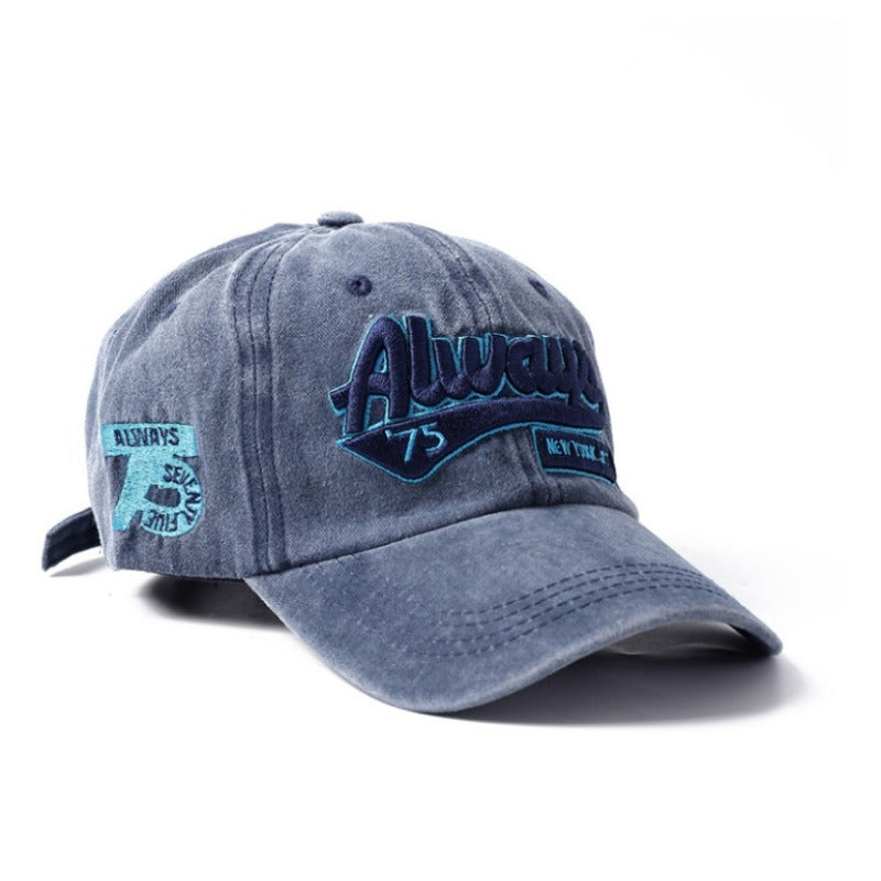 Wholesale Washed Distressed Letters Embroidered Outdoor Baseball Cap