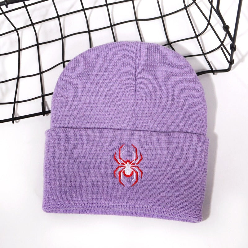 Wholesale Personalized Trend Spider Embroidery Pattern Casual Versatile Beanie