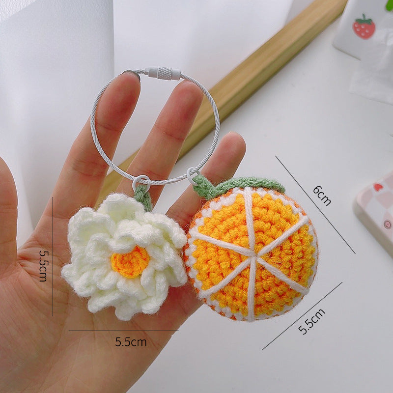 Wholesale Cute Fruit Knitted Keychains