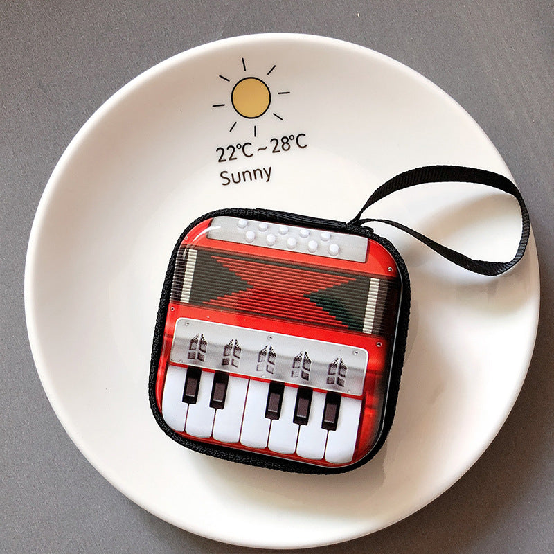 Wholesale Cartoon Retro Record Tape Tinplate Earphone Case