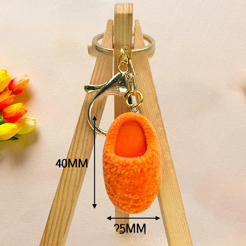 Wholesale 2pcs/pack Cute Creative Mini Fur Shoes, Keychains, Bags, Trinkets, Pendants