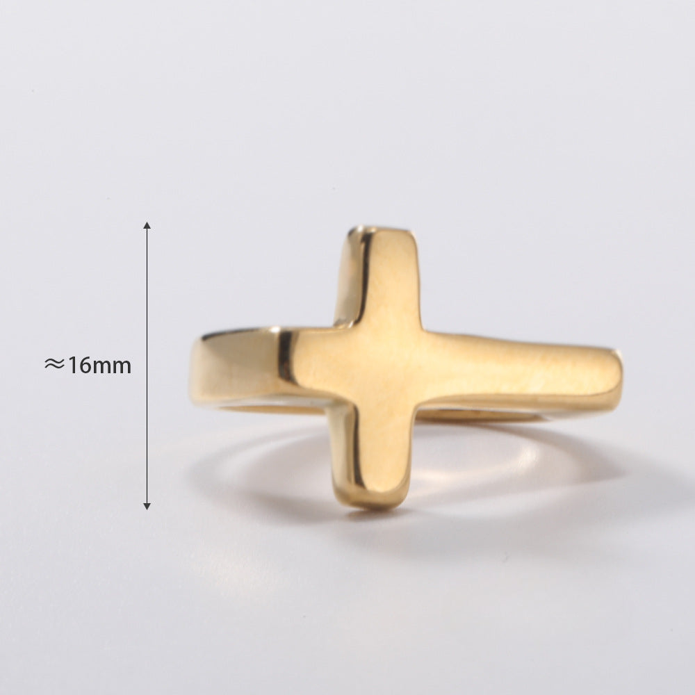 Wholesale Cross Women's Stainless Steel Ring