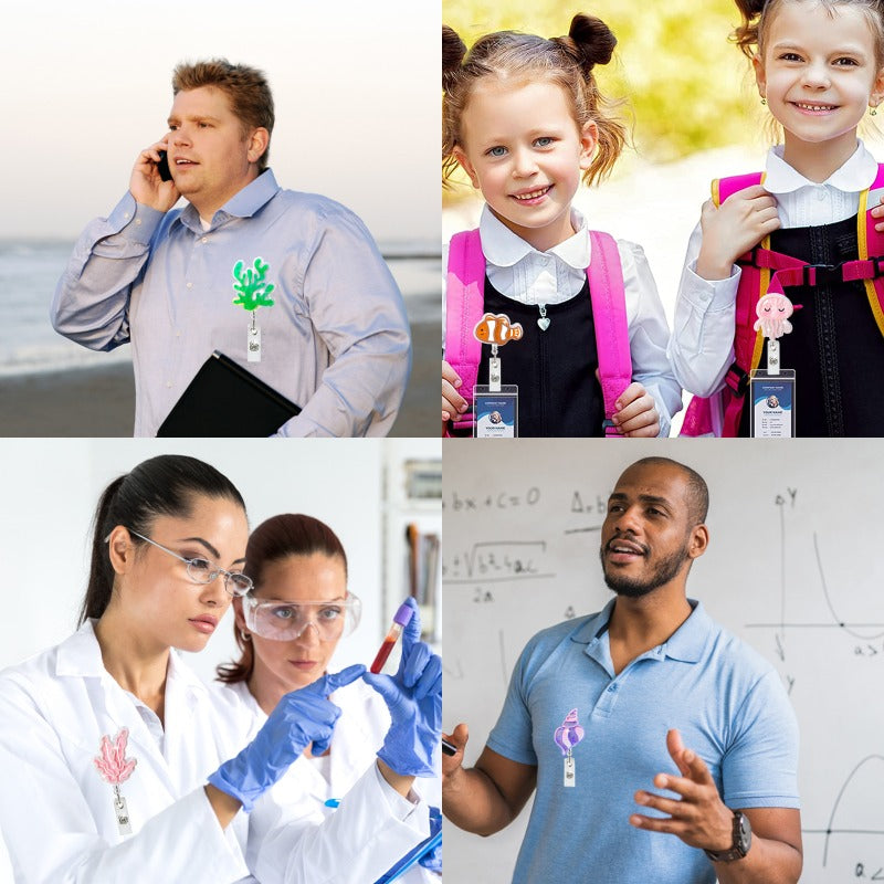 Wholesale Badge Reels Marine Life Retractable Keychain