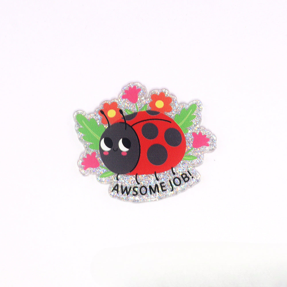 Wholesale 10pcs/pack New Loose Pink Cartoon Medical Bee Bag Jewelry Acrylic Pin Cute DIY Patch Accessories