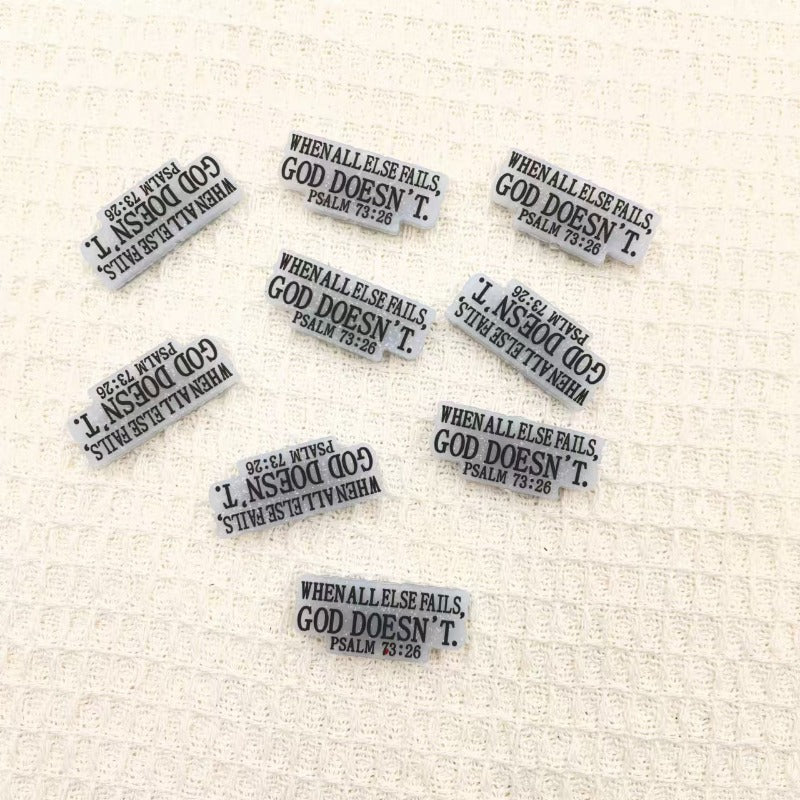 Wholesale 10pcs English Letters Silicone DIY Loose Beads