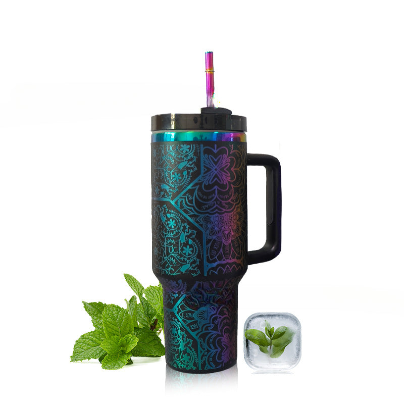 Wholesale 40oz Colorful Large Capacity Ion-plated Car Cup Ice Cup