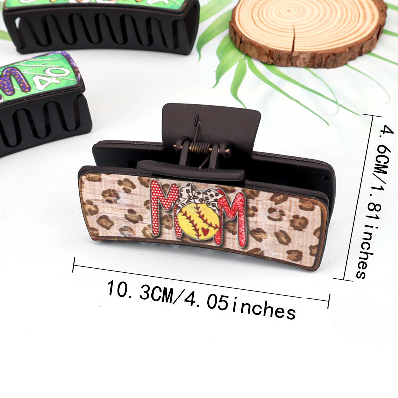Wholesale Mother's Day Retro Cartoon Ball Patterned Plastic Hair Clips
