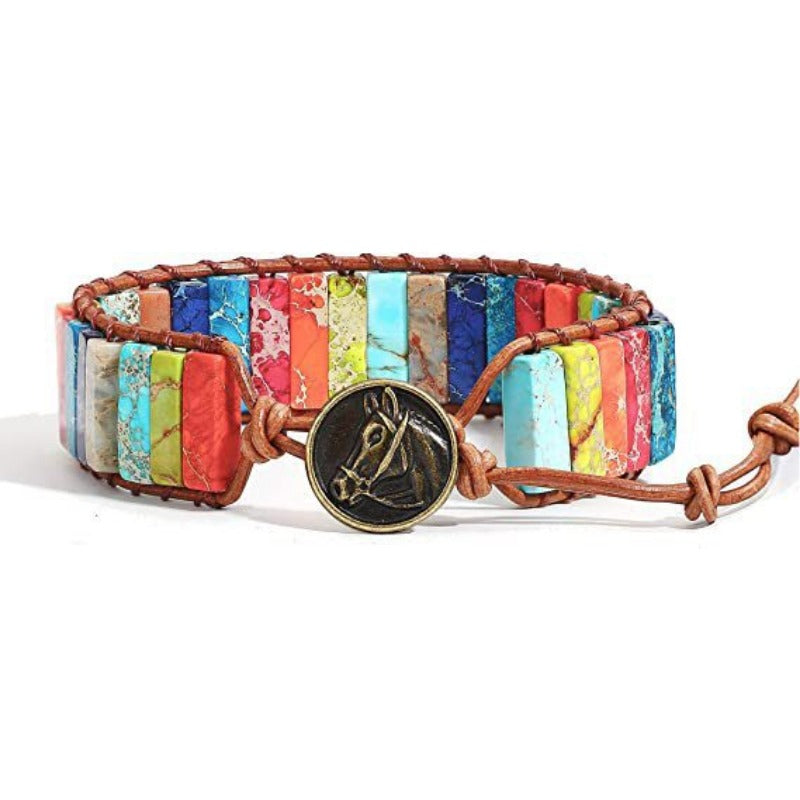 Wholesale Handmade Woven Leather Zircon Bracelets