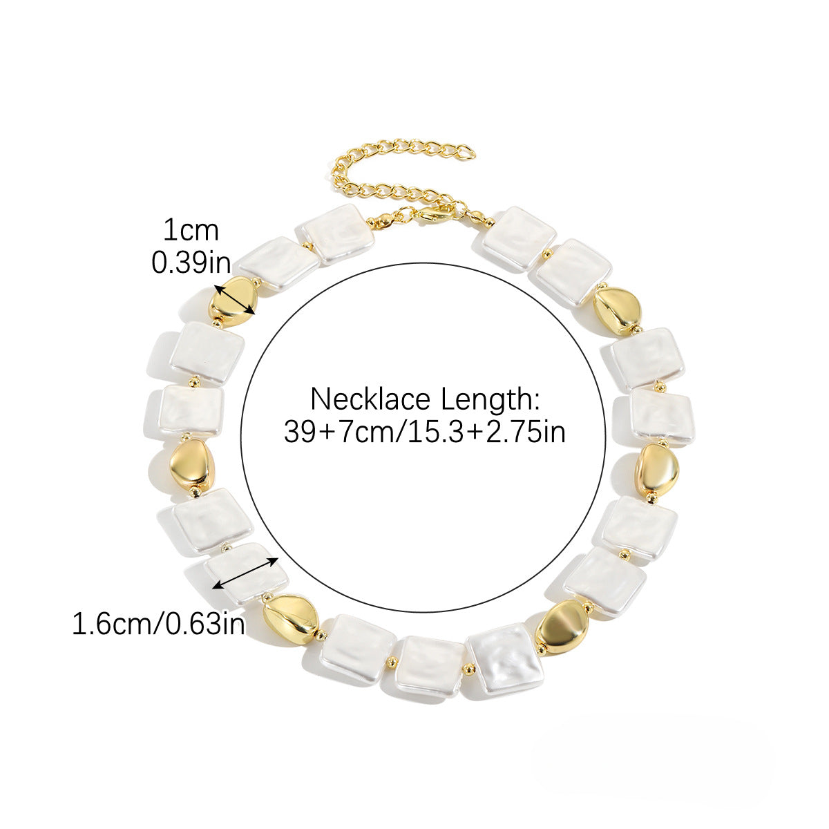 Wholesale Double Layered Irregular Pearl Alloy Necklaces