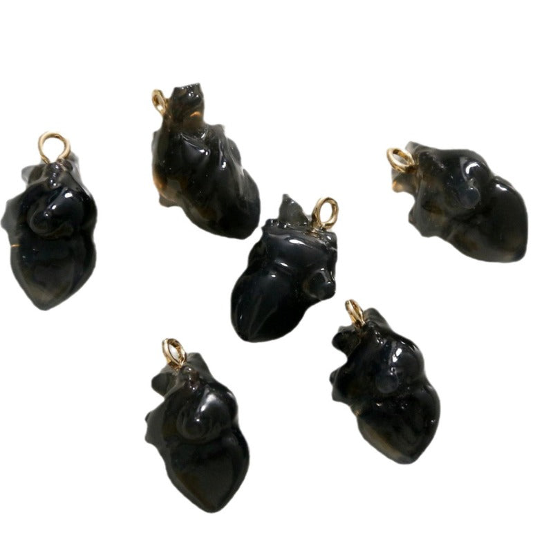 Wholesale Three-dimensional Clear Small Heart Pendant Bracelet Material OLY-CS-LiLuo001