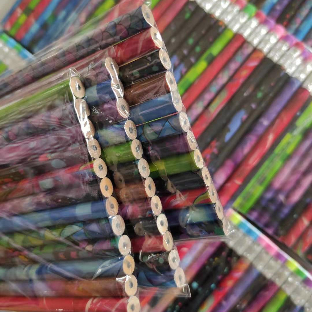 Wholesale 300pcs Cute Cartoon Head Wooden Pencil