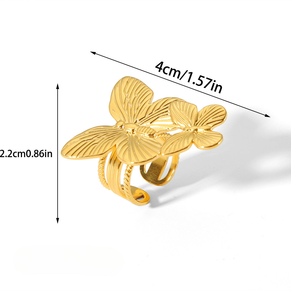 Wholesale Stainless Steel Butterfly Rings