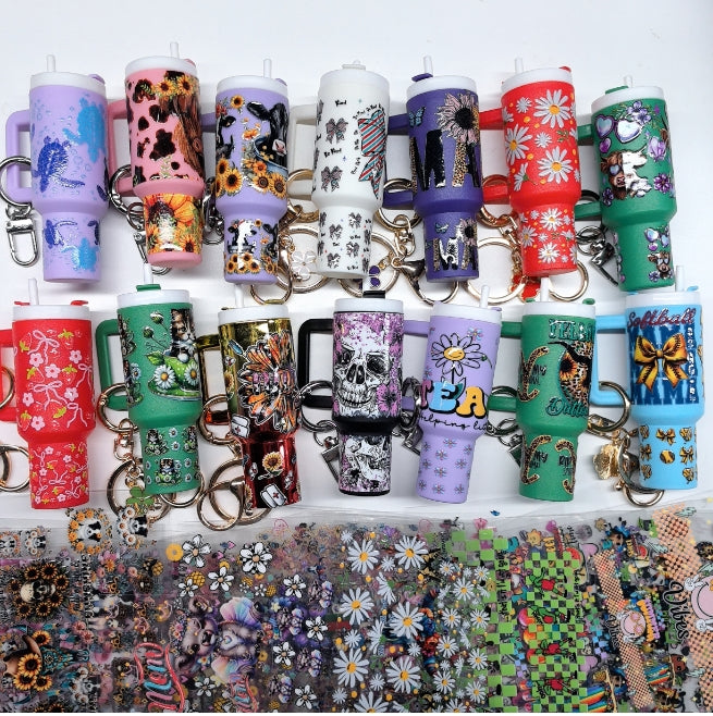 Wholesale Random 20pcs 50pcs 100pcs Cartoon Pattern Mini Travel  Cup Sticker