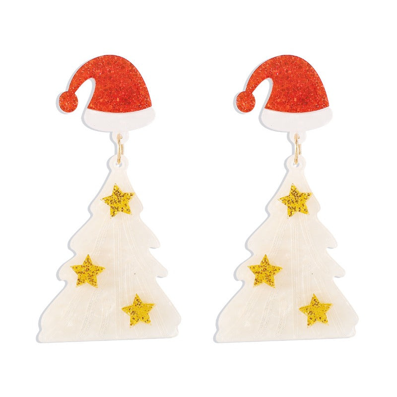 Wholesale Christmas Tree Creative Acrylic Earrings