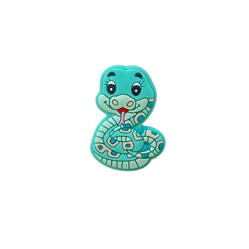 Wholesale 20pcs 2D cute little snake colorful beads